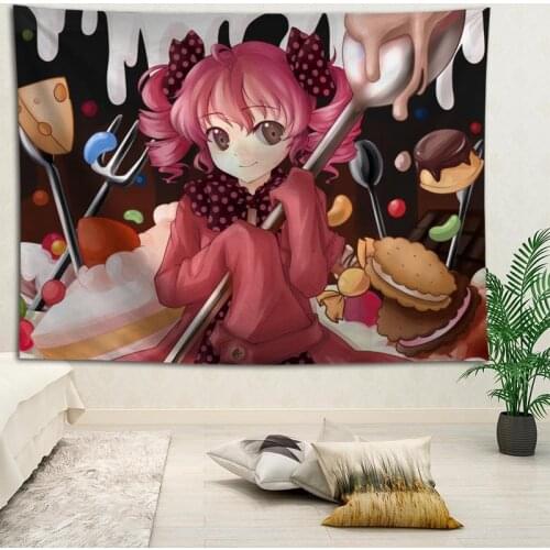 Hot Sale Custom Anime Charlotte Printed Tapestry Background Decorative Tapestry Various Sizes Wall Hanging Decor