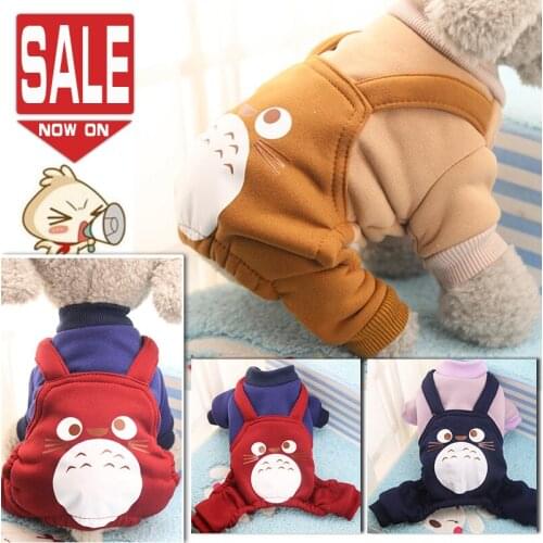 Jumpsuit for Dogs Overalls Cartoon Pet Clothes Winter Warm Soft Lovely Dog Pajamas Pet Sweater Fashion Pet Dog Clothes Winter