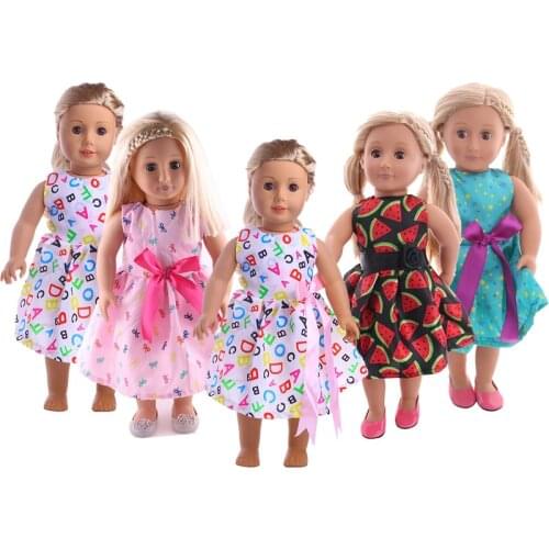 Doll Skirts For 18 Inch &43 Cm New Born Girl Baby Doll Skirts With Big Bow Or Rose Best Gifts For Your Children