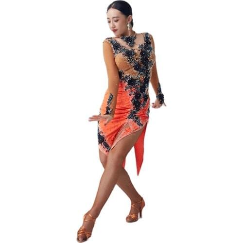 L-2011 Sexy women Latin dress fringe dress training clothes new national standard Latin dance competition dress for sale
