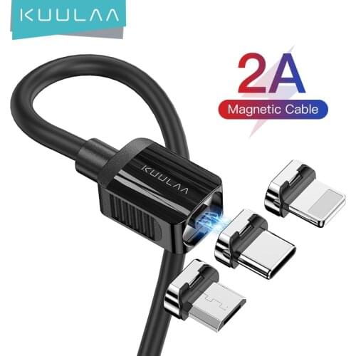 KUULAA Magnetic Charging Cable USB Micro Type C Cable For iPhone 12 11 Pro Max Samsung Xiaomi USB Cord Wire Data Charge Cables