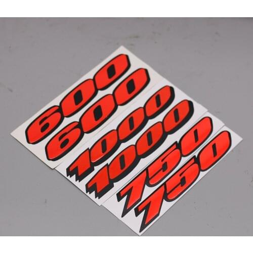 Motorcycle Fairing Tail Sides 3D 750 1000 600 Red Stickers Decal Emblem For Suzuki GSXR600 GSXR750 GSXR1000