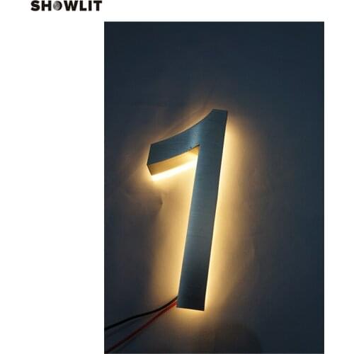 Custom Made Reverse Lit Door House Numbers
