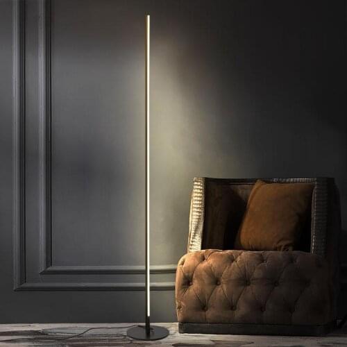 Nordic Corner Floor Lamp Minimalist LED Rod Floor Lamps for Living Room Dining Room Bedroom Sofa Standing Light Indoor Lighting