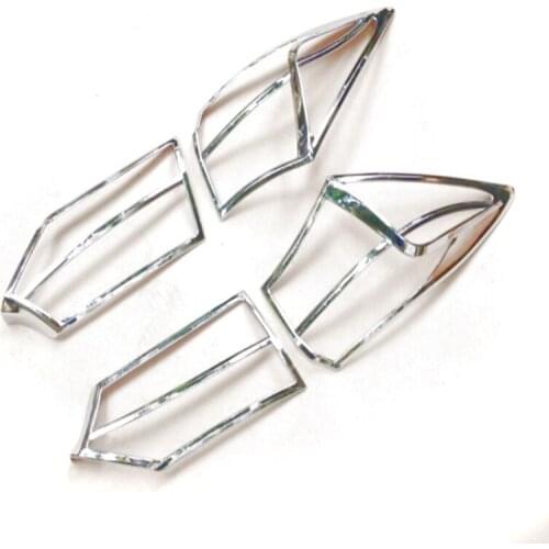 For Toyota Corolla 2014 ABS Chrome Rear Head Light Lamp Cover Trim Tail Head Light Cover Auto Styling Accessories