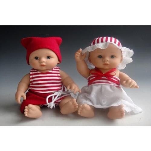New Mini 25cm Dolls Soft Silicone Newborn Baby Toy Baby Dolls Kids Birthday Gift Simulation Dolls Baby Shower Dolls Gifts