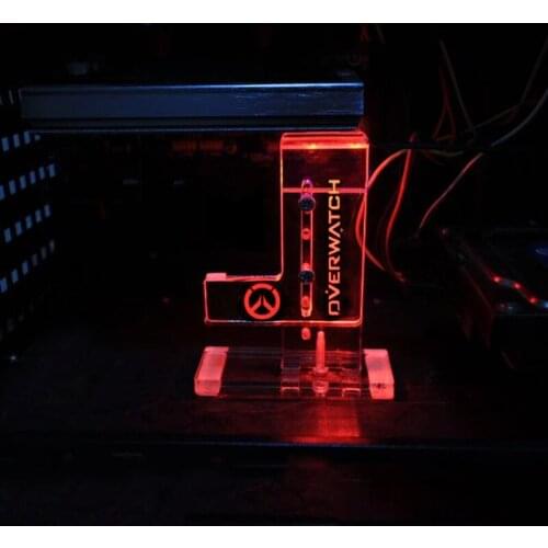 New Computer Office Red Transparent Cool LED For OVERWATC 30*140 mm 3P-4P Interface Graphics Cards Stand Internal HIS Components
