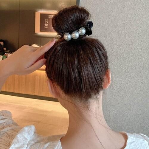 New Korean Hair Catcher Pearl Hair Claws Back Of Head Catcher Fixed Temperament Head Curler Hairpin Headdress