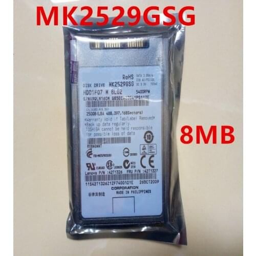 New HDD For Toshiba 250G 1.8" SATA 3 Gb/s 8MB 5400RPM For Internal Hard Disk For Notebook HDD For MK2529GSG