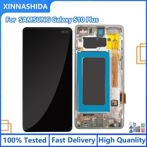 NEW S10 Plus LCD For SAMSUNG Galaxy S10 Plus G975 G975F Touch Screen Digitizer Assembly S10 Plus lcd