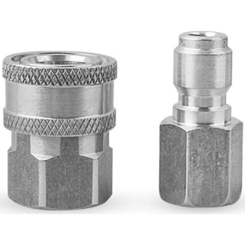 NPT 3/8 inch Quick Connect Foam Washer Nozzle Adapter Stainless Steel High Pressure Washer Connector Adapter Car Accessories