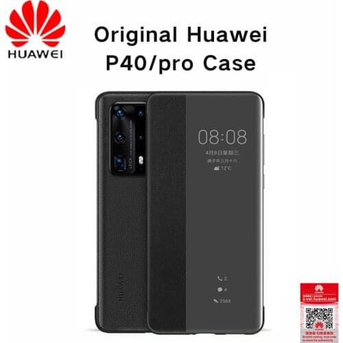 Original Huawei P40 Pro case P 40 pro case silicone smart cover flip leather 360 shockproof magnetic businessman top quality