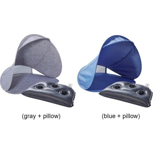 Portable Beach Face Tent Parasol Inflatable Pillow Awning Sunshade Mini Head Tents Umbrella Folding UV Protection for Outdoor