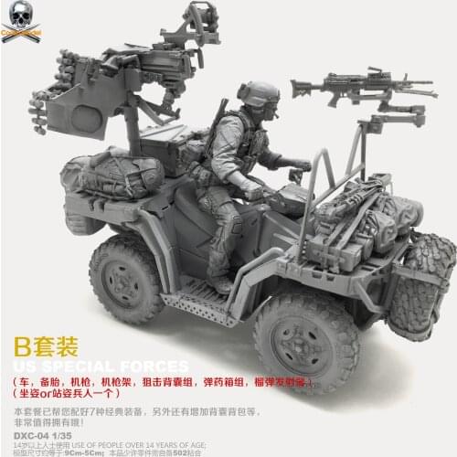 1/35 Resin KitsUS Navy SEALs and Terrain Vehicles (B Set) Resin Model Self-assembled DXC-04