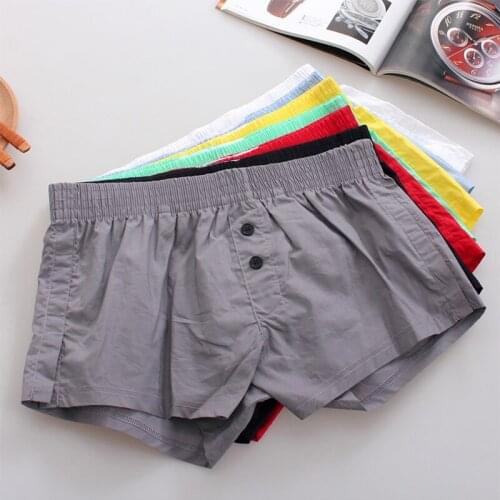 Mens Casual Shorts Bugle Pouch Cotton Sleep Bottoms Underwear Homewear Calconcillos Hombre Panties Mini Boxershorts Plus Size