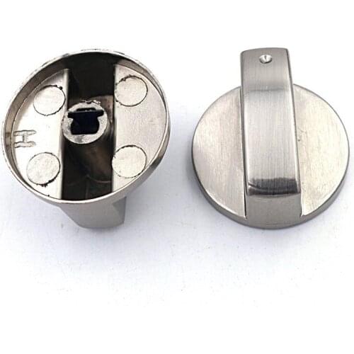 1pc 6/8mm Universal Metal Silver Gas Stove Cooker Knobs Adaptor Oven Switch Cooking Surface Control Lock Cookware Assembly Parts