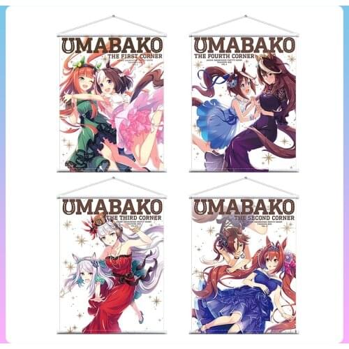 Japanese Anime Umamusume Pretty Derby Special Week Tokai Teio Anime Poster Art cloth Wall painting Animation Derivatives