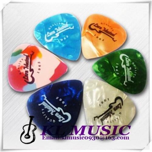 Pearl standard celluloid guitar picks/plectrums with screen printing
