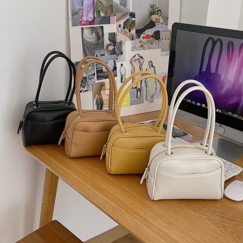 2021 New Hot Ins Womens Bag Female Top Handle Handbags PU Leather Youth Pillow Bag Korean Zipper Ladies Mini Bags Whole Sale