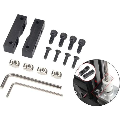 1 Set of 3D Printer Z Axis Stepper Fixed Aluminum Alloy Block Motor Mount Rack for Ender-3 CR-10 Series