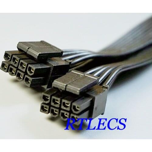 100pcs EPS12V CPU Plug 8 Pin to Dual 8 Pin (4+4) Receptacle Splitter Power Cable adapte UL18 AWG 20 cm 2 CPU Motherboard Server