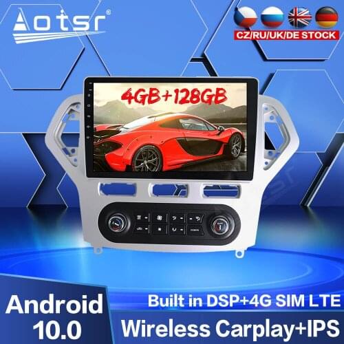 128G Carplay Android Radio GPS For Ford Mondeo MK4 2007 2008 2009 2010 Screen Audio Multimedia DVD Video Player Stereo Head Unit