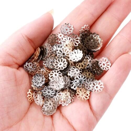 500pcs/lot 9mm Metal Jewelry Accessories Zinc Alloy Round Bead Caps End Caps Receptacle Jewelry DIY Making Jewelry Findings