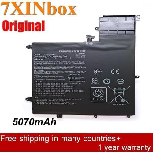 7XINbox 7.7V 39Wh C21N1624 Laptop Battery Replacement For Asus Q325U Q325UAR Zenbook UX370UA Series Computer Battery
