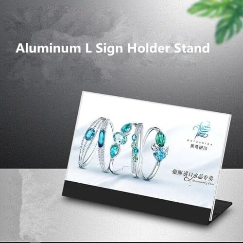 83x65mm Counter Top Mini L Shape Sign Holders Display Stand Acrylic Price Card Tag Label Stand