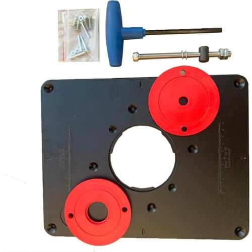 85x85mm Universal Aluminum Router Table Insert Plate For Woodworking Bench Trimmer Engraving Machine Flip Plate Guide