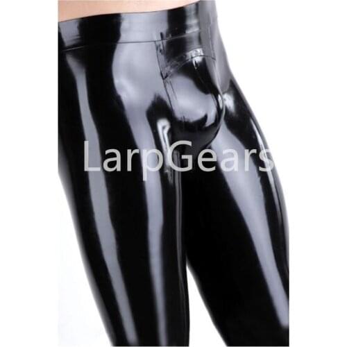 Free shiping ! Handmade Latex Trousers Men Sexy Rubber Skinny Latex Leggings 3D Cut Customized