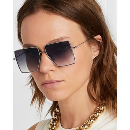 Oversize Letter Frame Square Sunglasses For Women Vinge Retro Sun Galsses Men Luxury Brand Black Big Shades 2020 INS Fashion