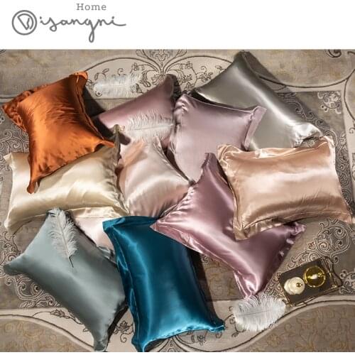 DISANGNI Double sided100% pure silk pillowcase real silk pillowcase natural silk pillowcase mulberry