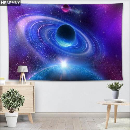 Background Fabric Valance Tapestry Wall Hanging Custom Planetary Galaxy Bedroom Living Room Blanket Yoga Beach Towel Tablecloth