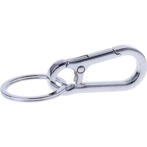 Carabiner Stainless Steel Gourd Buckle Carabiner Keychain Waist Belt Clip Anti-lost Buckle Hanging Keyriing 28GC