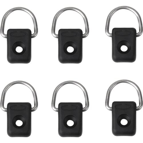 Hot sell 6 Pieces Kayak D Rings Fitting Fishing Rigging Bungee Kit Accessory for Boat Canoe Kayak Kayak D Ring Tie Down