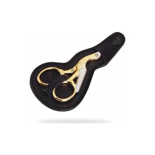 Stork Scissors in Leather pouch - MADE IN ITALY (40850)