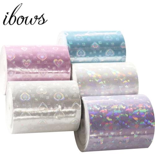 2Yards 3"(75mm) Laser Leather Ribbon Love Heart Pattern Symphony Tape For Bags Sewing Gift Wrapping DIY Hair Bow Accessories