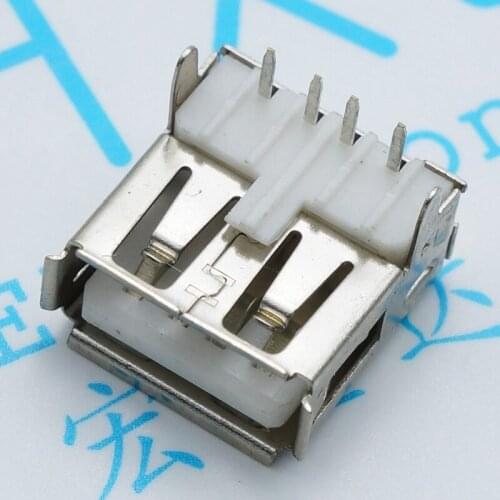 A mother 90 degrees horizontal straight foot board USB - type A connector