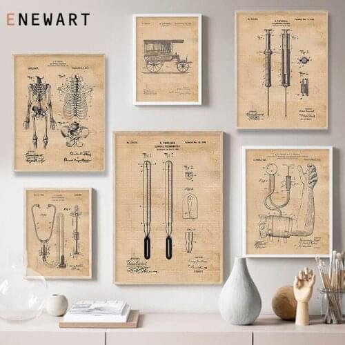 Human Anatomy Artwork Medical Wall Picture Muscle Skeleton Vintage Print Poster Nordic Education Canvas Painting Modern Decor