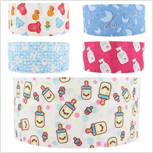 Q&N 50 Yards cute Baby Nipples Children Decorative Cartoon Grosgrain Ribbon Handmade DIY Headwear Accessories Wedding Gift Wrap
