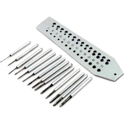Jewellers & Watchmakers Micro Mini Tap and Die Screw Plate Set 14 taps 0.7-2.0m