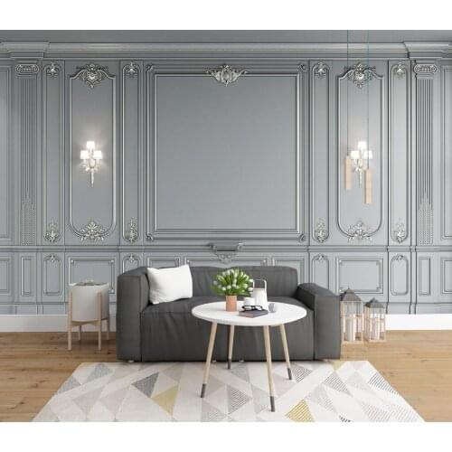 Beibehang custom papel de parede wall papers home decor White geometric square wall panel wallpapers for living room decoration