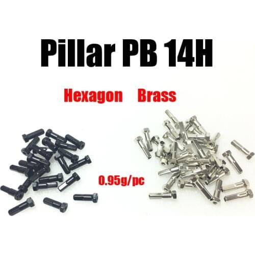 Pillar PB 14H 2.0 / FG 2.3 14G thread Hexagon Material Brass bicycle nipples Gauge 14 MTB AM DH FR Bike Spoke Nipples
