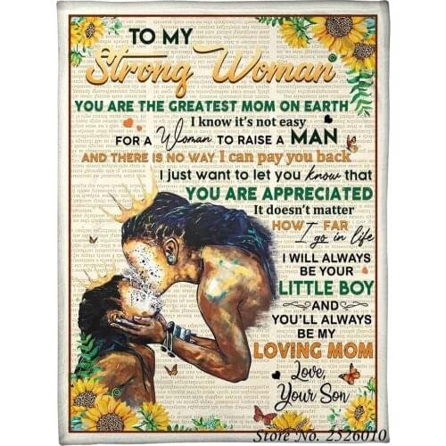 Throw blanket A Letter to My Mom 3D Velvet Plush Blanket Bedspread For Boys Girls Sherpa Blanket Couch Quilt Cover Travel 47