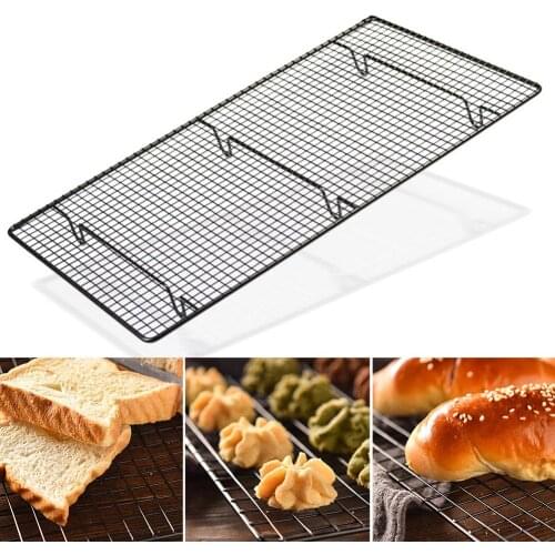 1pc Non Stick Thicken Cake Cooling Rack Bread Grid Net Tray Biscuit Holder Shelf Home Kitchen Supplies Cooking Baking Tools