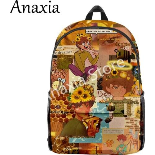 Dream smp Tubbo new 3D Merch Oxford Cloth Shoulder Backpack Printed Multi Zipper Pack Casual School Bag for female and mens