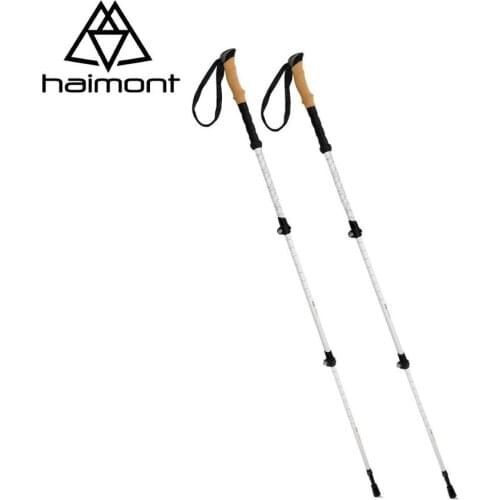 Haimont Trekking Poles Collapsible Hiking Poles, Aluminum Alloy 7075 Hiking Poles with Quick Lock System, Telescopic