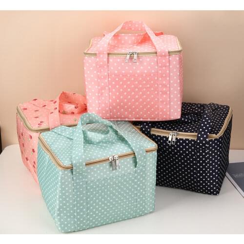 Large Capacity Oxford Cloth Insulation Lunch Bags Thermal Food Picnic Travel Portable Waterproof Women Men Cooler Tote Hangbag