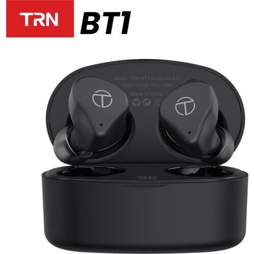 TRN BT1 True Wireless Hybrid Bluetooth Earphone 1BA+1DD Headphone Bluetooth 5.0 Earbuds Touch Control